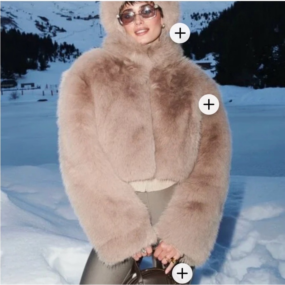 ALO Opulent Faux Fur Cropped Jacket - Picture 6 of 14